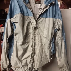 Blue and Gray Windbreaker Jacket